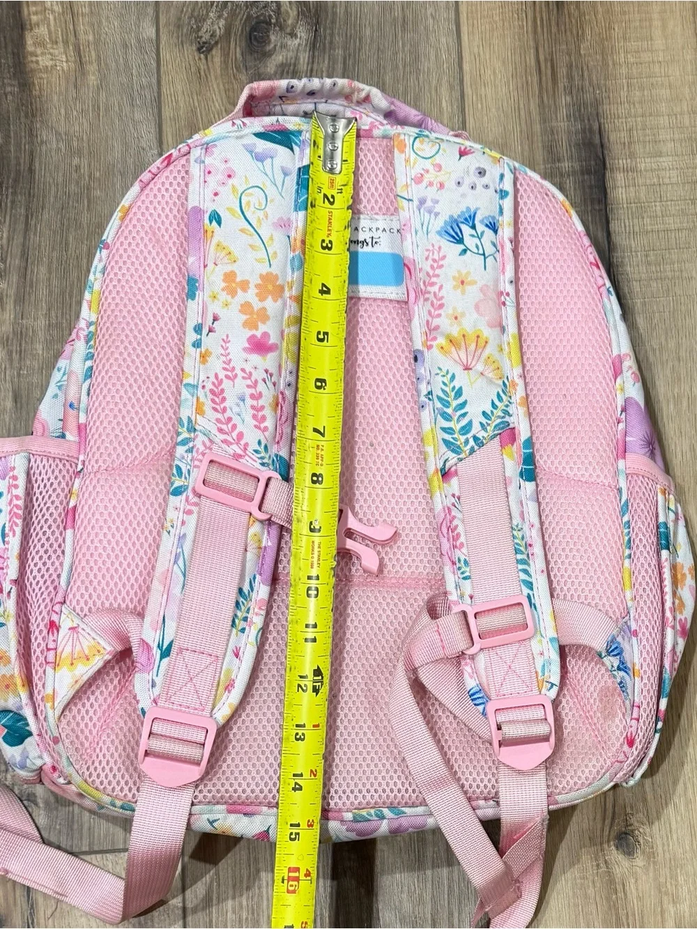 Mibasies Girls Floral Backpack Preschool Kindergarten School Book Bag Pink